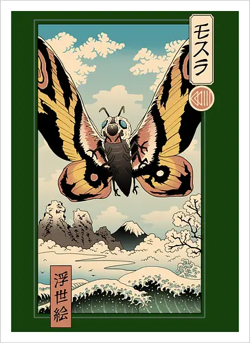 Ancient Moth Ukiyo-e