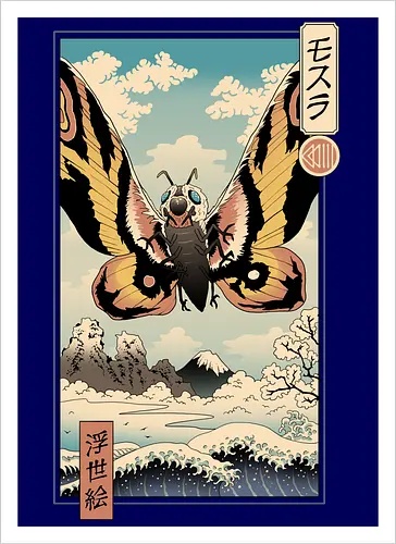 Ancient Moth Ukiyo-e