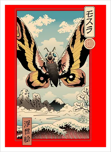 Ancient Moth Ukiyo-e