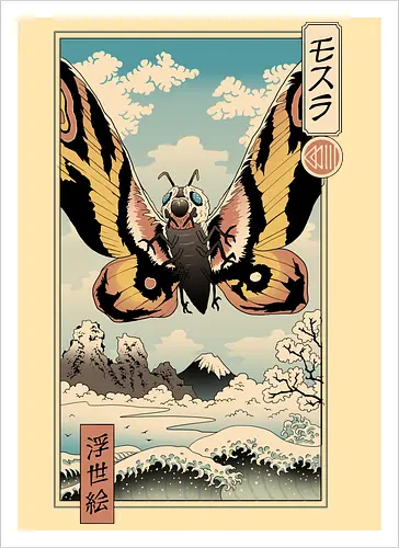 Ancient Moth Ukiyo-e