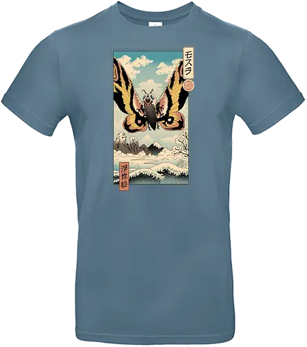 Ancient Moth Ukiyo-e - film, kaiju, japan, nippon, moth, monster - Standard T-Shirt