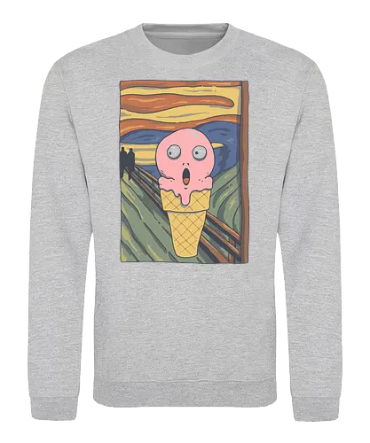 Ice Scream - der schrei, kunst, Munch, fun, food, essen, ice cream - Sweatshirt