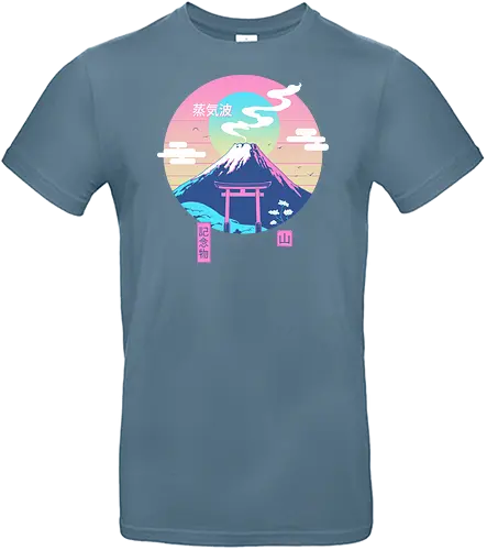 Fuji Wave - japan, retro, Mount Fuji, Fuji-san, nippon, 80's, Vaporwave - Standard T-Shirt