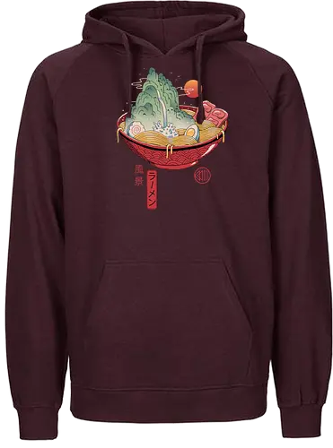 Ramen Landscape - japan, ramen, mountain, nippon, soup - Fairtrade Hoodie