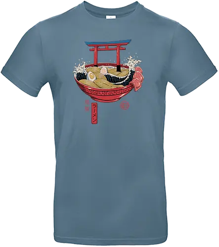 Sacred Ramen - japan, ramen, temple, Sacred, soup, wave - Standard T-Shirt