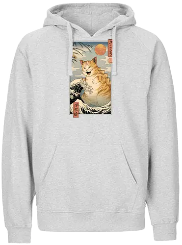 Catzilla Ukiyo-e - kaiju, catzilla, neko, katze, ukiyo-e - Fairtrade Hoodie