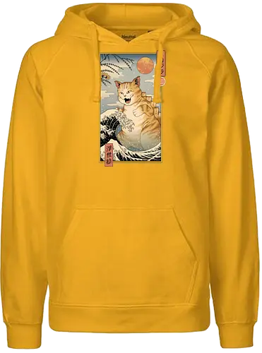 Catzilla Ukiyo-e - kaiju, catzilla, neko, katze, ukiyo-e - Fairtrade Hoodie