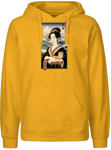 Lisa Ukiyo-e - mona lisa, japan, ukiyo-e, da vinci, leonardo, kunst, art, mashup - Fairtrade Hoodie