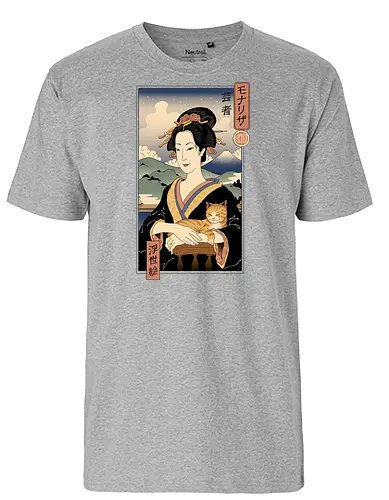 Lisa Ukiyo-e - mona lisa, japan, ukiyo-e, da vinci, leonardo, kunst, art, mashup - Fairtrade T-Shirt