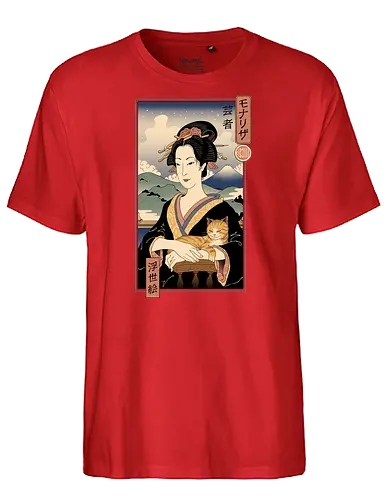 Lisa Ukiyo-e - mona lisa, japan, ukiyo-e, da vinci, leonardo, kunst, art, mashup - Fairtrade T-Shirt