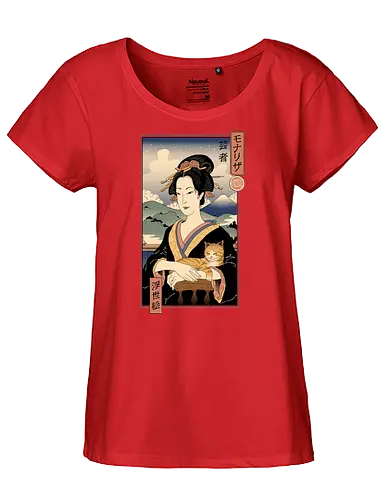 Lisa Ukiyo-e - mona lisa, japan, ukiyo-e, da vinci, leonardo, kunst, art, mashup - Fairtrade Girl Shirt