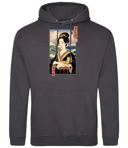 Lisa Ukiyo-e - mona lisa, japan, ukiyo-e, da vinci, leonardo, kunst, art, mashup - Standard Hoodie