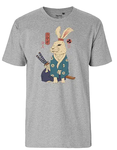 Ronin Usagi - japan, nippon, usagi, Hare, hase, ronin, samurai - Fairtrade T-Shirt