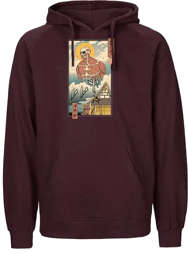 Titan In Edo - anime, manga, japan, Edo, ukiyo-e, titan, attack on, mashup - Fairtrade Hoodie