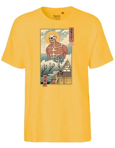 Titan In Edo - anime, manga, japan, Edo, ukiyo-e, titan, attack on, mashup - Fairtrade T-Shirt