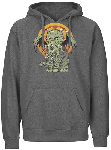 Cathulhu - cthulhu, cat, mashup, katze, Catthulhu, monster, Old one, elder god, lovecraft, h.p. lovecraft - Fairtrade Hoodie