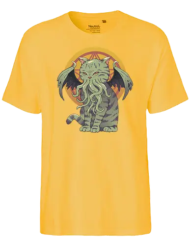 Cathulhu - cthulhu, cat, mashup, katze, Catthulhu, monster, Old one, elder god, lovecraft, h.p. lovecraft - Fairtrade T-Shirt