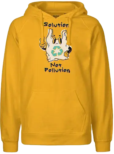 Solution Not Pollution - nature, Pollution, politik, müll, recycling - Fairtrade Hoodie