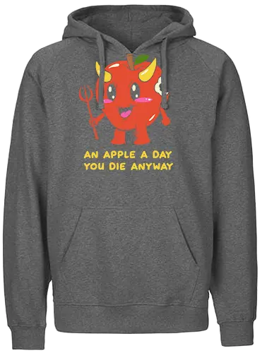 Bad Apple! - fun, apple, food, devil, useless - Fairtrade Hoodie