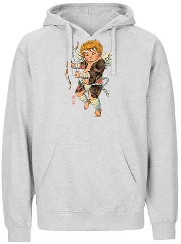 Samurai Cupid - Cupid, Valentine, japan, samurai, mashup - Fairtrade Hoodie