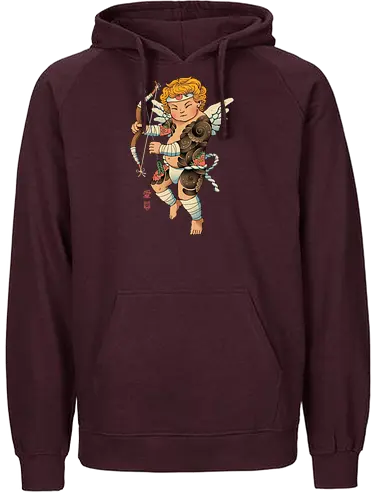 Samurai Cupid - Cupid, Valentine, japan, samurai, mashup - Fairtrade Hoodie