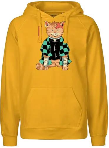 Slayer Cat - anime, japan, cat, katze, neko, Tanjirou, Slayer - Fairtrade Hoodie
