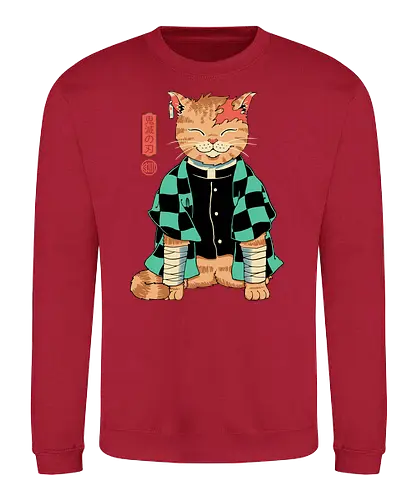 Slayer Cat - anime, japan, cat, katze, neko, Tanjirou, Slayer - Sweatshirt
