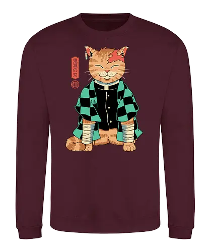 Slayer Cat - anime, japan, cat, katze, neko, Tanjirou, Slayer - Sweatshirt