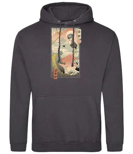 Kaiju Fight in Edo - king, kong, kaiju, fight, kampf - Standard Hoodie