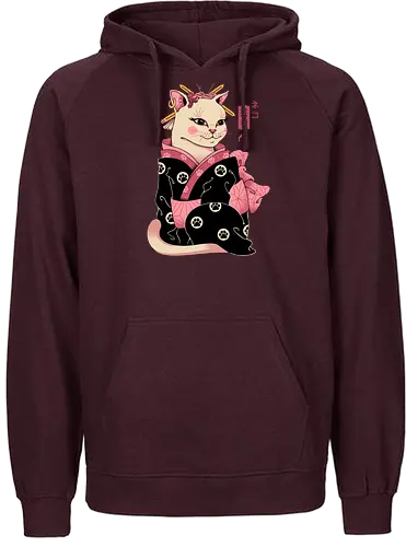 Neko Geisha - neko, katze, geisha, mashup, japan, nippon, Japanese - Fairtrade Hoodie