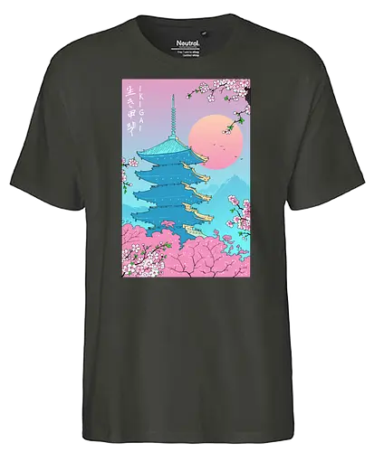 Ikigai in Kyoto - japan, Kyoto, Ikigai, art, kunst, nippon - Fairtrade T-Shirt