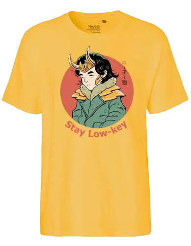 Stay Low Key - undercover, comic, mischief, Norse - Fairtrade T-Shirt