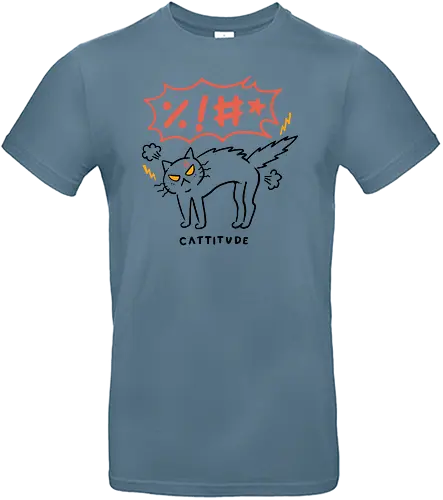 Cattitude - cat, katze, attitude, angry - Standard T-Shirt