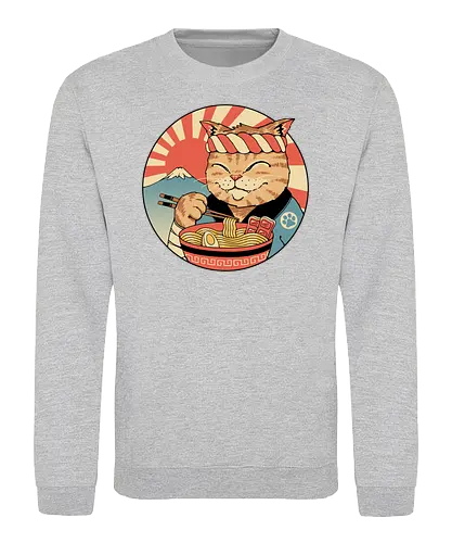 Catana Ramen - cat, katze, ramen, samurai, katana - Sweatshirt
