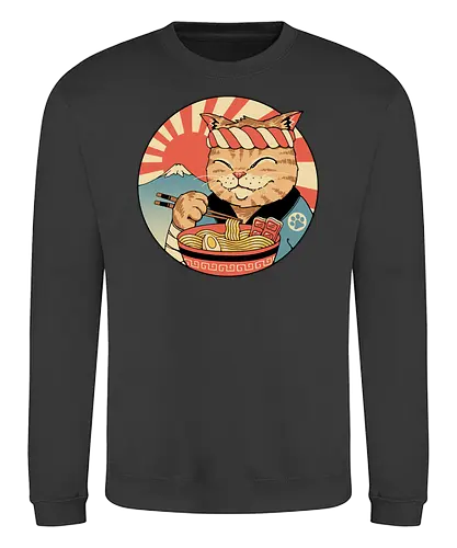 Catana Ramen - cat, katze, ramen, samurai, katana - Sweatshirt
