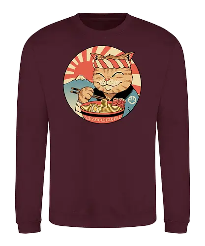 Catana Ramen - cat, katze, ramen, samurai, katana - Sweatshirt