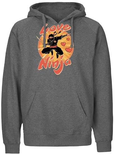 Love Ninja - love, ninja, liebe, shinobi - Fairtrade Hoodie