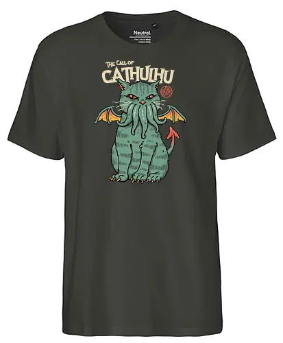 The Call of Cathulhu - cthulhu, Cathulhu, katze, cat, necronomicon - Fairtrade T-Shirt