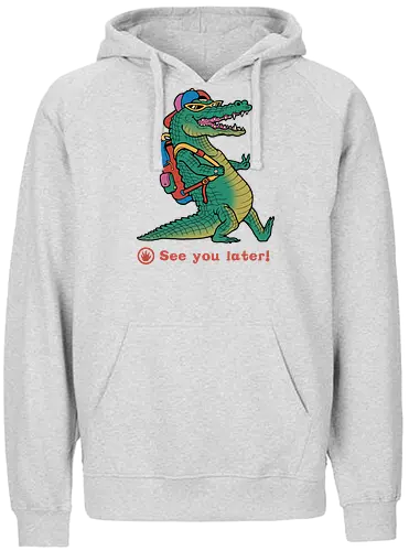See You Later! - Alligator, 90s, cool, bunt - Fairtrade Hoodie