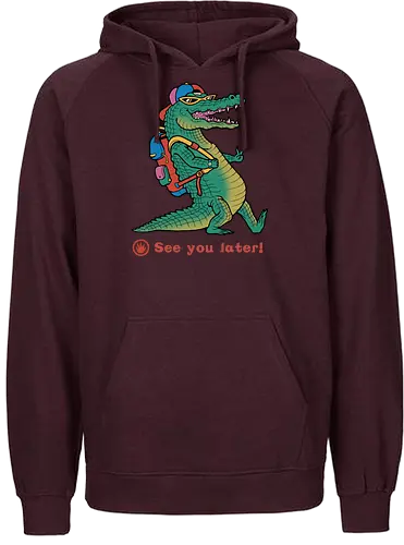 See You Later! - Alligator, 90s, cool, bunt - Fairtrade Hoodie