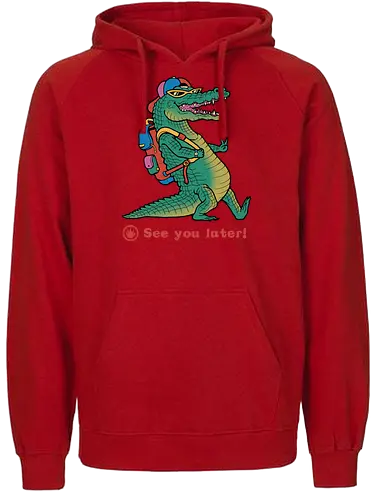 See You Later! - Alligator, 90s, cool, bunt - Fairtrade Hoodie