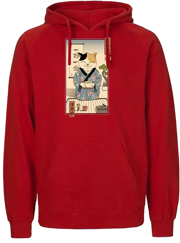 Cat T Ceremony - cat, japan, traditional, t - Fairtrade Hoodie