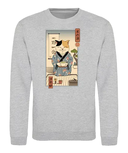 Cat T Ceremony - cat, japan, traditional, t - Sweatshirt