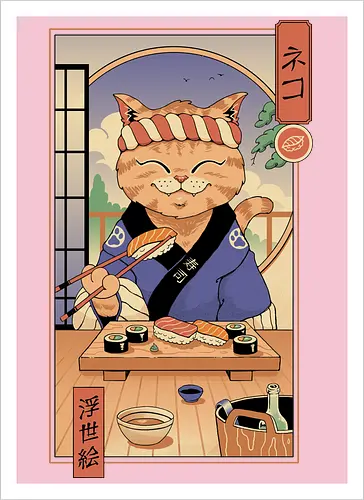 Sushi Cat in Edo