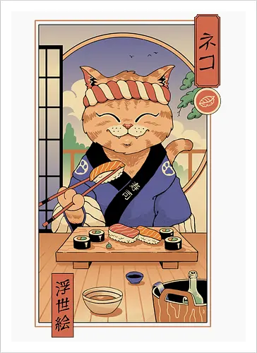 Sushi Cat in Edo