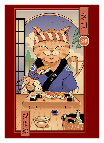 Sushi Cat in Edo