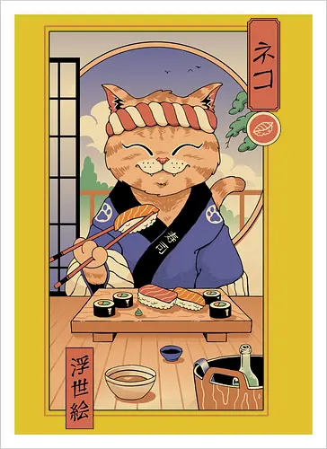 Sushi Cat in Edo