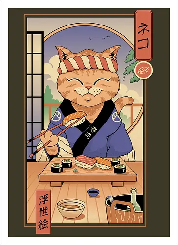 Sushi Cat in Edo