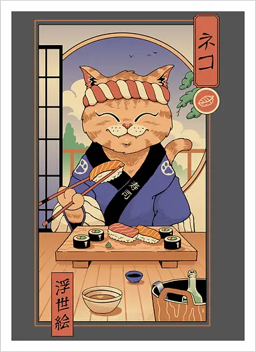 Sushi Cat in Edo