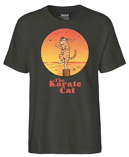 The Karate Cat - karate, cat, katze, kid - Fairtrade T-Shirt